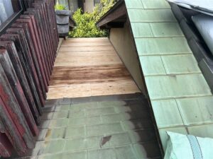 木更津市　立平板金屋根張り替え、銅板屋根部カバー工法工事
