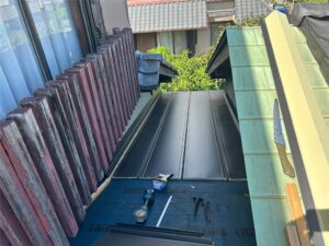 木更津市　立平板金屋根張り替え、銅板屋根部カバー工法工事