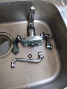 南房総市キッチンワンホール混合水栓交換