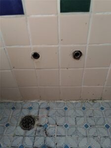 館山市浴室カベ付サーモシャワー水栓交換