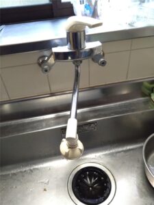 南房総市キッチン壁付シングル水栓交換