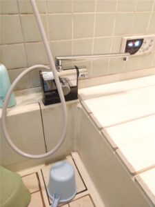 館山市　浴室デッキ水栓交換工事