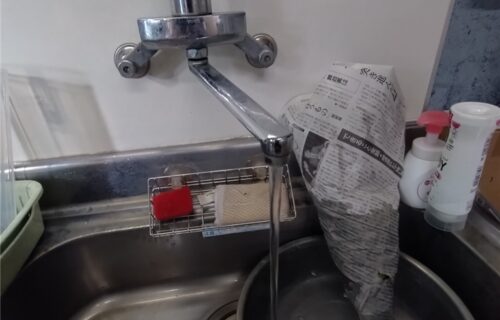 館山市　混合水栓部品交換工事