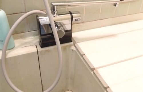 館山市　浴室デッキ水栓交換工事